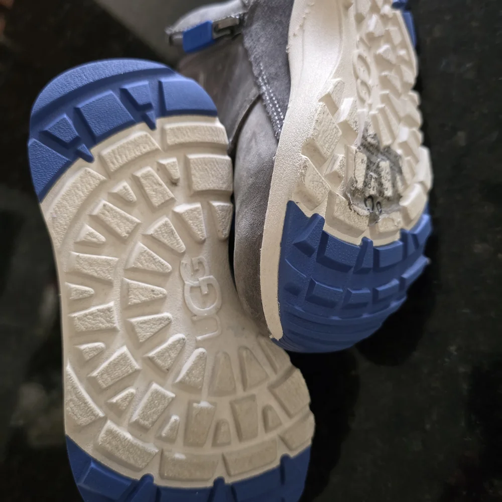 UGG Kids Charcoal and Blue Boots